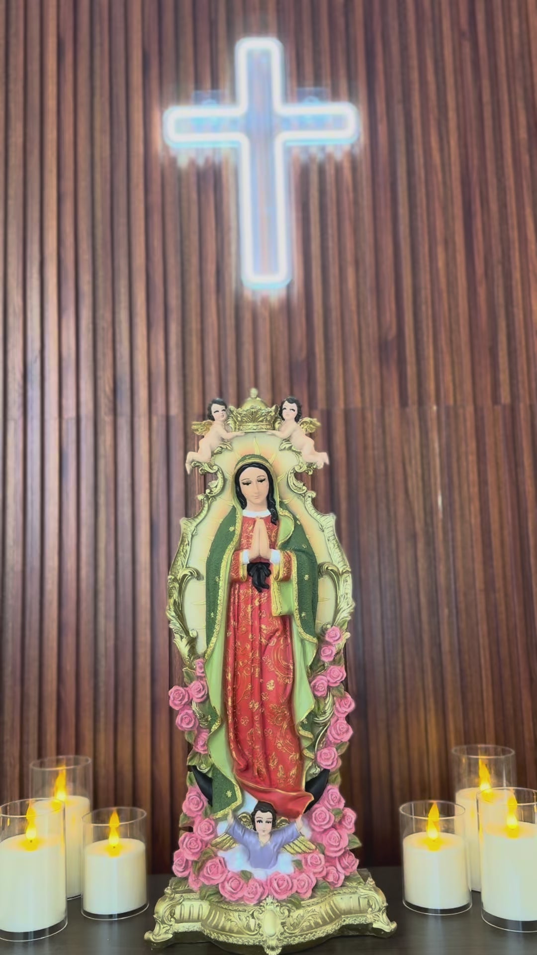 Virgen de Guadalupe con Angelitos 60cm