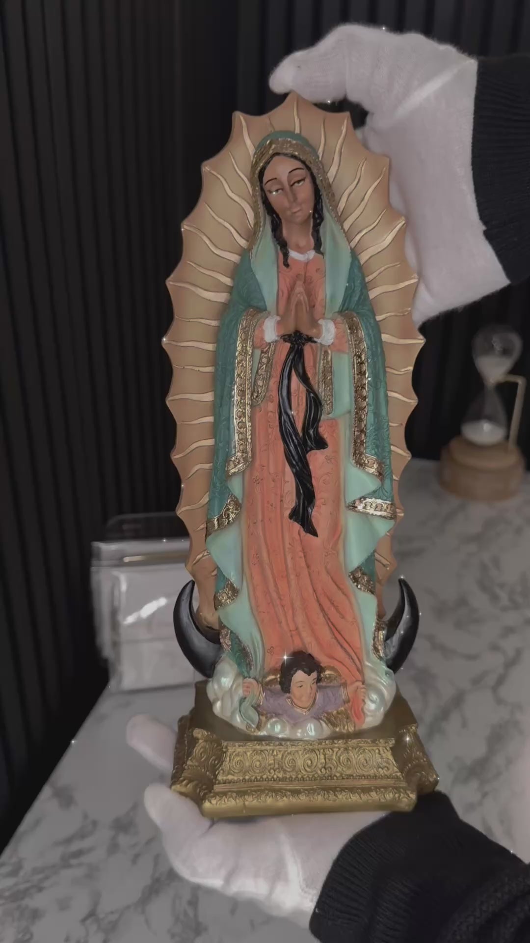Virgen de Guadalupe Color Pastel 30cm